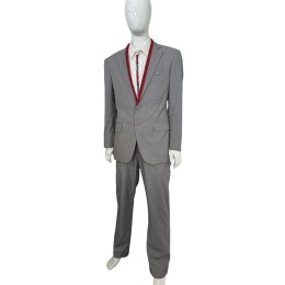 【Custom Hotel Security Staff Suit Set】|Gray Suit Jacket + Long-Sleeve Shirt + Gray Flat-Front Trousers|Notched Lapel Design|Slim-Fit Long-Sleeve Tailoring|Gray-Red Contrast Collar|Two-Button Closure with Flap Pockets    HL075 【Custom Hotel Security Staff Suit Set】|Gray Suit Jacket + Long-Sleeve Shirt + Gray Flat-Front Trousers|Notched Lapel Design|Slim-Fit Long-Sleeve Tailoring|Gray-Red Contrast Collar|Two-Button Closure with Flap Pockets    HL075